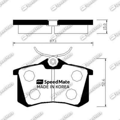 SpeedMate SM-BPS011 - Тормозные колодки, дисковые, комплект unicars.by