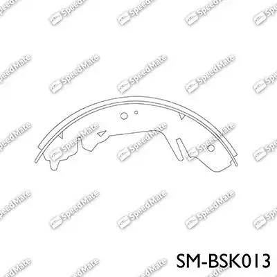 SpeedMate SM-BSK013 - Комплект тормозных колодок, барабанные unicars.by