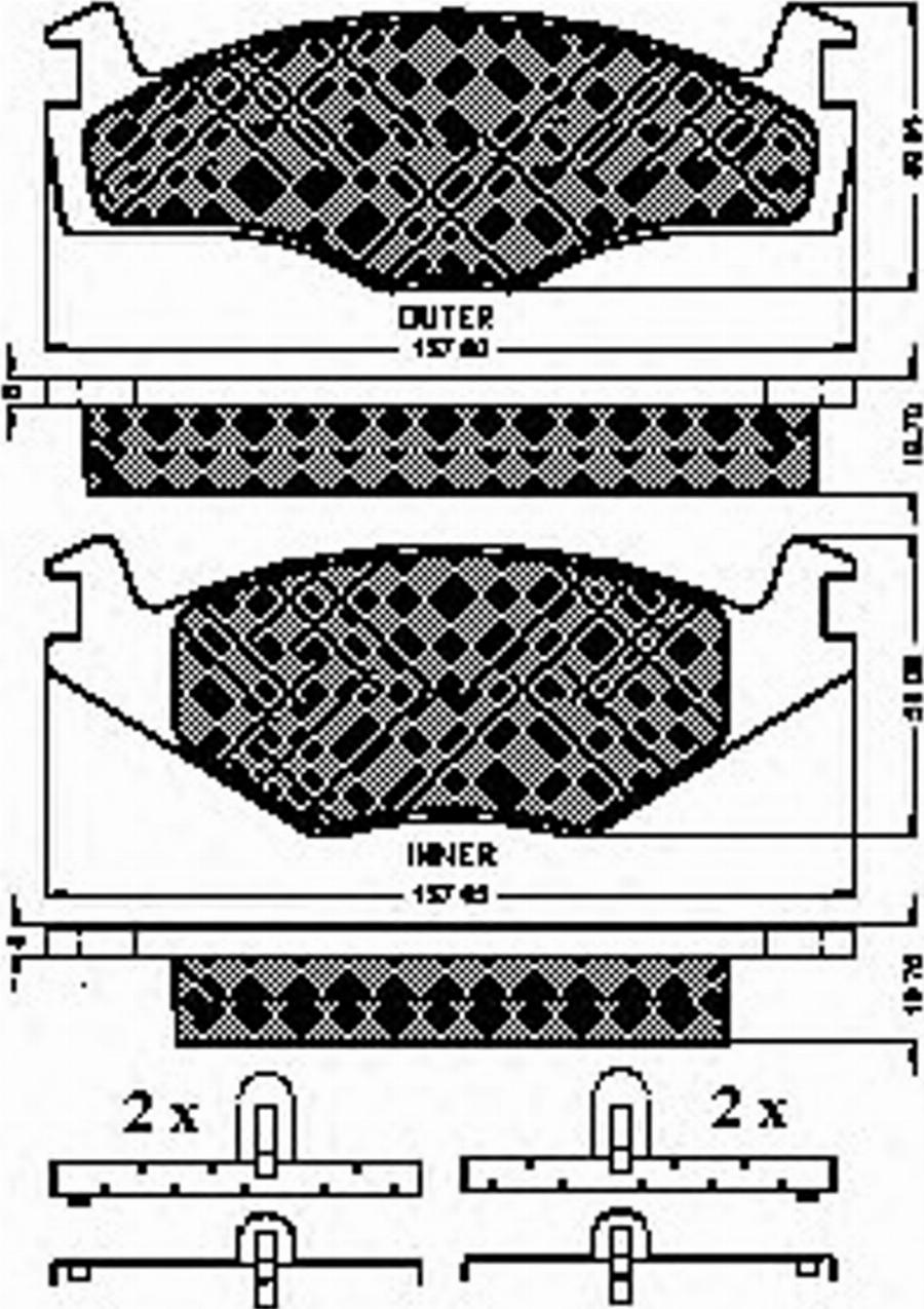 Spidan 31033 - Тормозные колодки, дисковые, комплект unicars.by