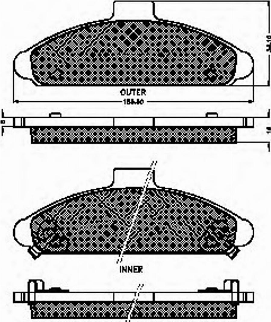 Spidan 31855 - Тормозные колодки, дисковые, комплект unicars.by