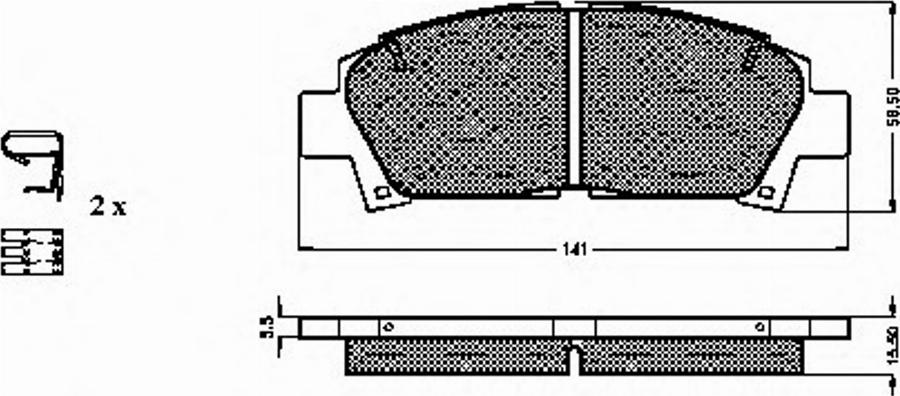 Spidan 31871 - Тормозные колодки, дисковые, комплект unicars.by