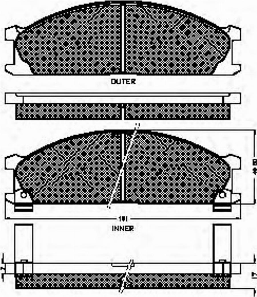 Spidan 31349 - Тормозные колодки, дисковые, комплект unicars.by