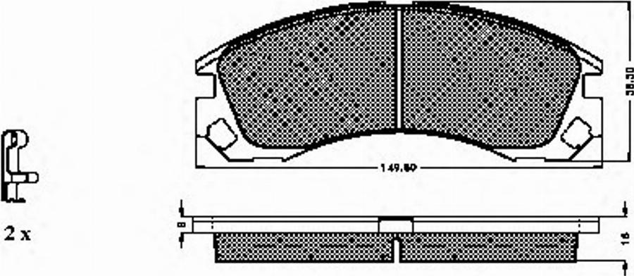 Spidan 32422 - Тормозные колодки, дисковые, комплект unicars.by