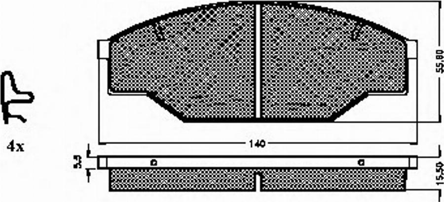 Spidan 32554 - Тормозные колодки, дисковые, комплект unicars.by