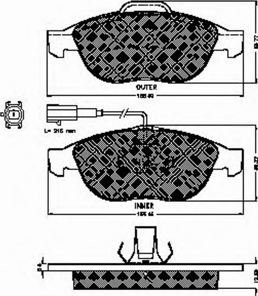 Spidan 32763 - Тормозные колодки, дисковые, комплект unicars.by