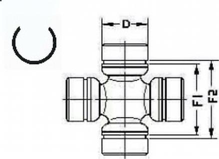 Spidan U 249 - Шарнир, продольный вал unicars.by