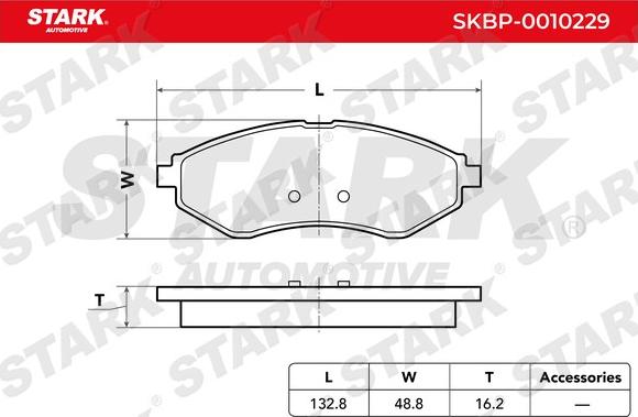 Stark SKBP-0010229 - Тормозные колодки, дисковые, комплект unicars.by