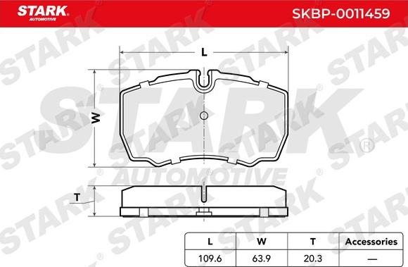 Stark SKBP-0011459 - Тормозные колодки, дисковые, комплект unicars.by