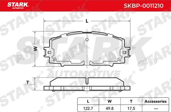 Stark SKBP-0011210 - Тормозные колодки, дисковые, комплект unicars.by