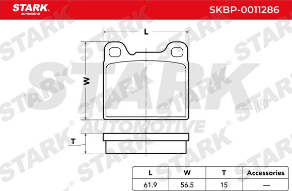 Stark SKBP-0011286 - Тормозные колодки, дисковые, комплект unicars.by