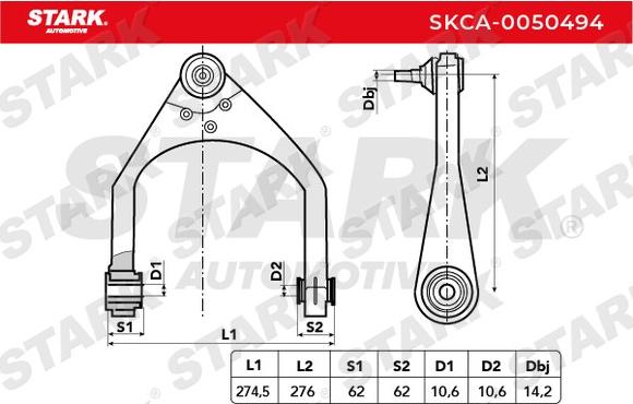 Stark SKCA-0050494 - Рычаг подвески колеса unicars.by