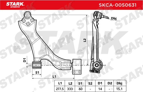 Stark SKCA-0050631 - Рычаг подвески колеса unicars.by