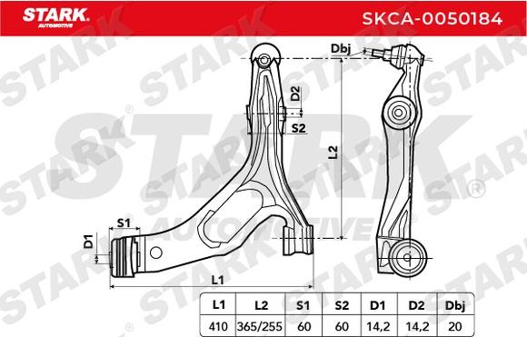 Stark SKCA-0050184 - Рычаг подвески колеса unicars.by