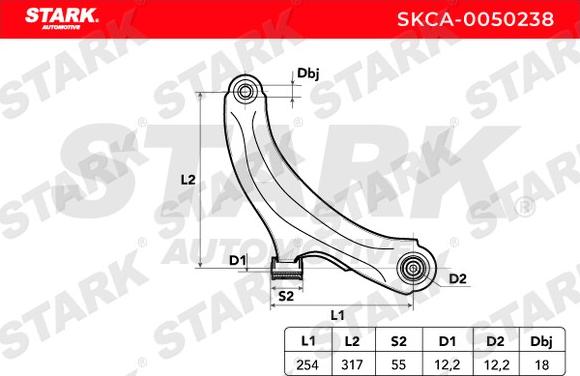 Stark SKCA-0050238 - Рычаг подвески колеса unicars.by