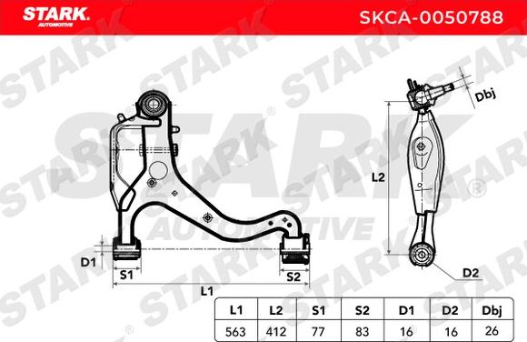 Stark SKCA-0050788 - Рычаг подвески колеса unicars.by