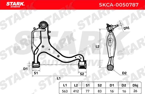 Stark SKCA-0050787 - Рычаг подвески колеса unicars.by