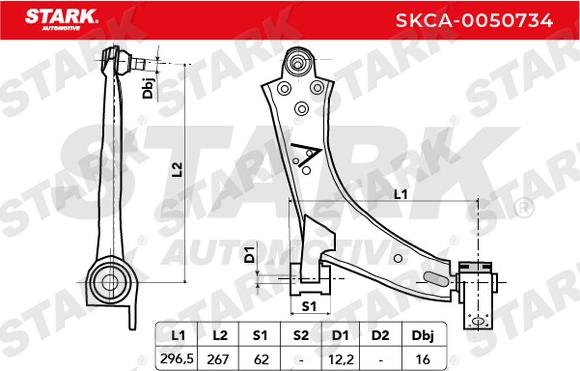 Stark SKCA-0050734 - Рычаг подвески колеса unicars.by