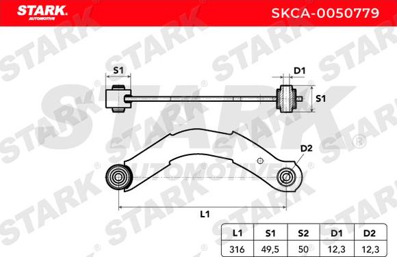 Stark SKCA-0050779 - Рычаг подвески колеса unicars.by