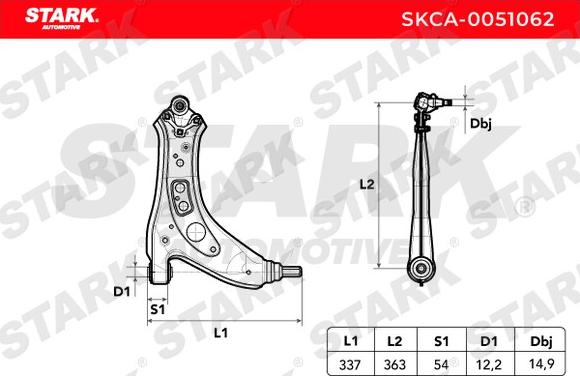 Stark SKCA-0051062 - Рычаг подвески колеса unicars.by