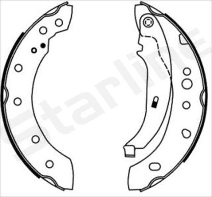 Starline BC 08680 - Комплект тормозных колодок, барабанные unicars.by