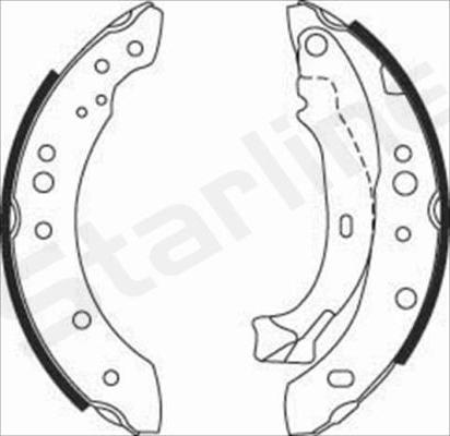 Starline BC 08150 - Комплект тормозных колодок, барабанные unicars.by