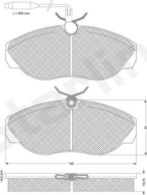 Starline BD S820P - Тормозные колодки, дисковые, комплект unicars.by