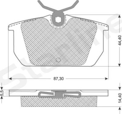 Starline BD S822P - Тормозные колодки, дисковые, комплект unicars.by