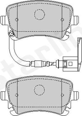 Starline BD S826P - Тормозные колодки, дисковые, комплект unicars.by