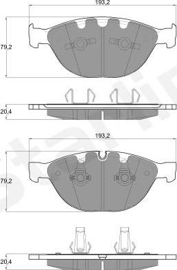 Starline BD S741 - Тормозные колодки, дисковые, комплект unicars.by