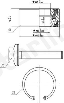 Starline LO 01356 - Комплект подшипника ступицы колеса unicars.by