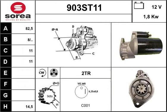 STARTCAR 903ST11 - Стартер unicars.by