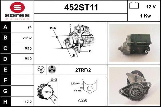 STARTCAR 452ST11 - Стартер unicars.by