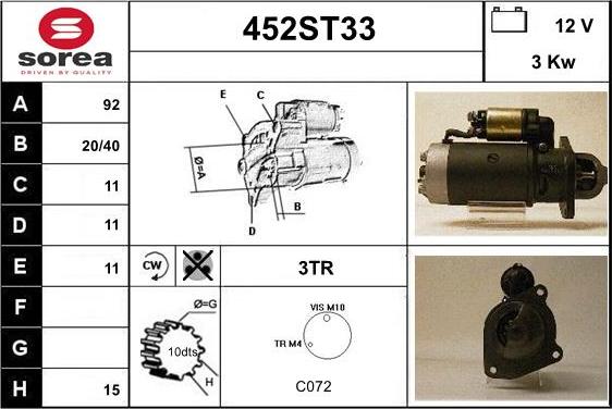 STARTCAR 452ST33 - Стартер unicars.by