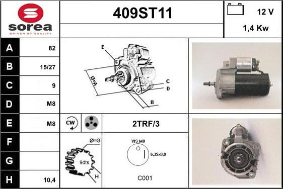 STARTCAR 409ST11 - Стартер unicars.by