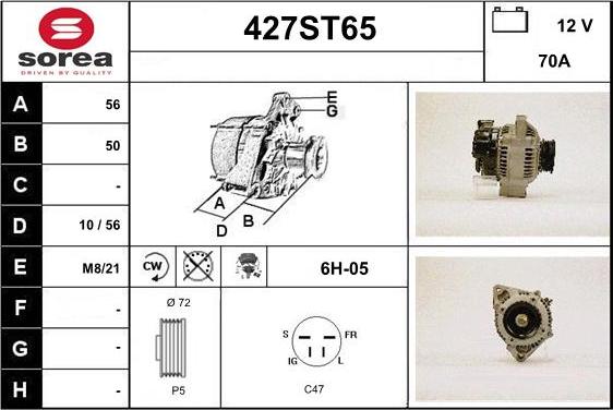 STARTCAR 427ST65 - Генератор unicars.by