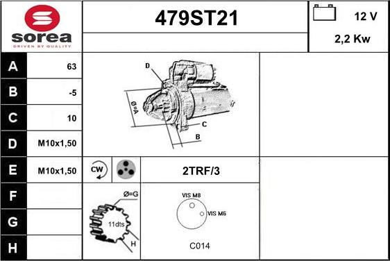 STARTCAR 479ST21 - Стартер unicars.by