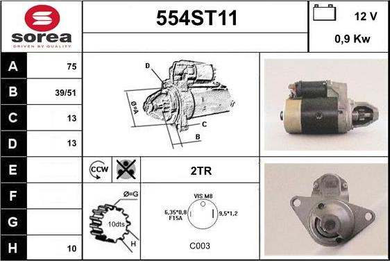 STARTCAR 554ST11 - Стартер unicars.by