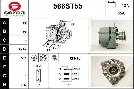 STARTCAR 566ST55 - Генератор unicars.by