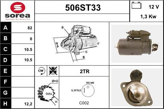 STARTCAR 506ST33 - Стартер unicars.by