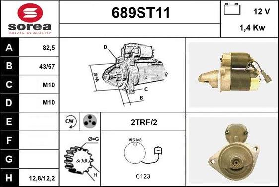 STARTCAR 689ST11 - Стартер unicars.by