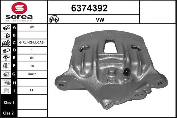 STARTCAR 6374392 - Тормозной суппорт unicars.by