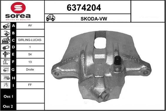 STARTCAR 6374204 - Тормозной суппорт unicars.by