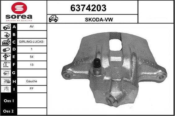 STARTCAR 6374203 - Тормозной суппорт unicars.by