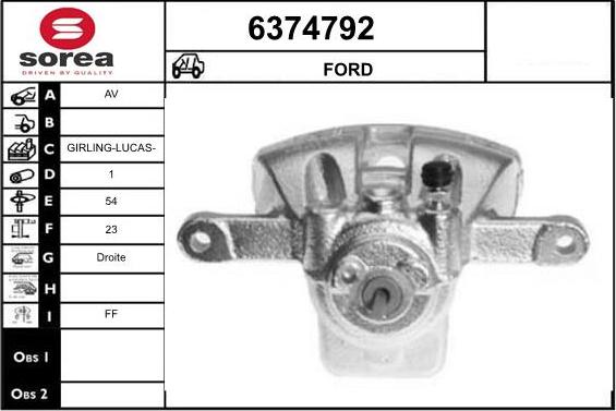 STARTCAR 6374792 - Тормозной суппорт unicars.by