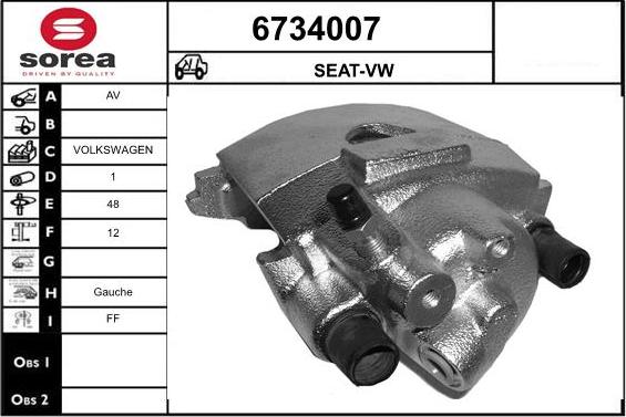 STARTCAR 6734007 - Тормозной суппорт unicars.by