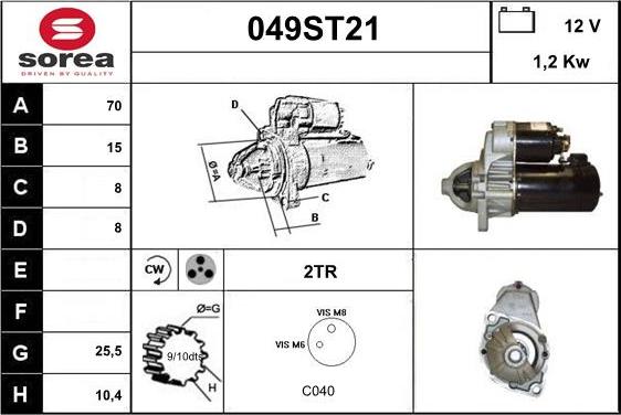 STARTCAR 049ST21 - Стартер unicars.by