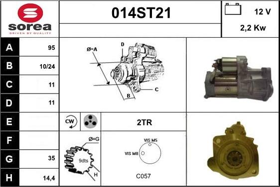 STARTCAR 014ST21 - Стартер unicars.by