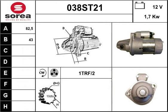 STARTCAR 038ST21 - Стартер unicars.by