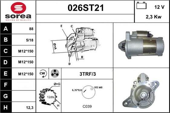 STARTCAR 026ST21 - Стартер unicars.by