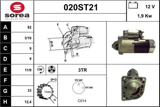 STARTCAR 020ST21 - Стартер unicars.by